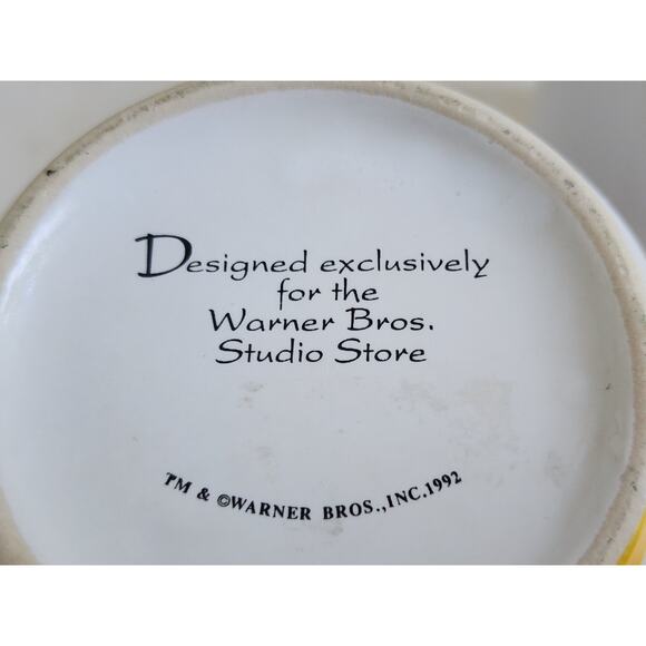 MUGS/CUPS-Foghorn Leghorn-Warner Brothers-White/Blue/Yellow-Set of 2-Holds 8 oz - Picture 8 of 10